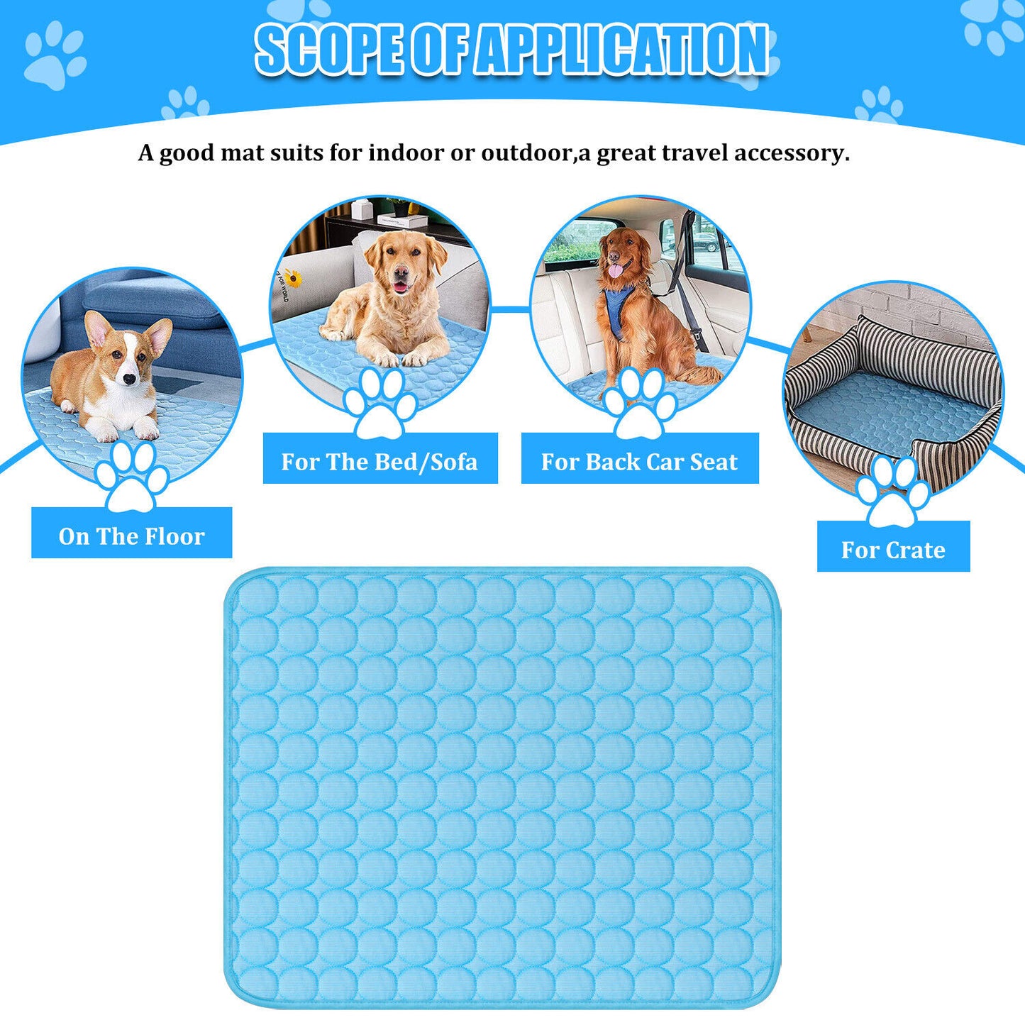 Pet Cooling Mat Cool Pad Cushion Dog Cat Puppy Blanket for Summer Sleeping Bed Dog Cooling Bed Pet Cooling Mat