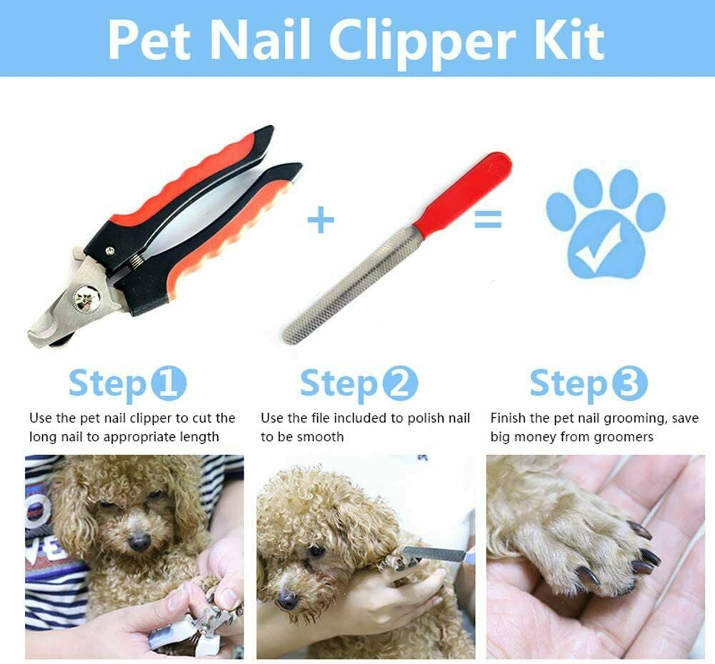 Dog Nail Clippers Nail Trimmer with Safety Guard Razor Sharp Blades Pet Grooming