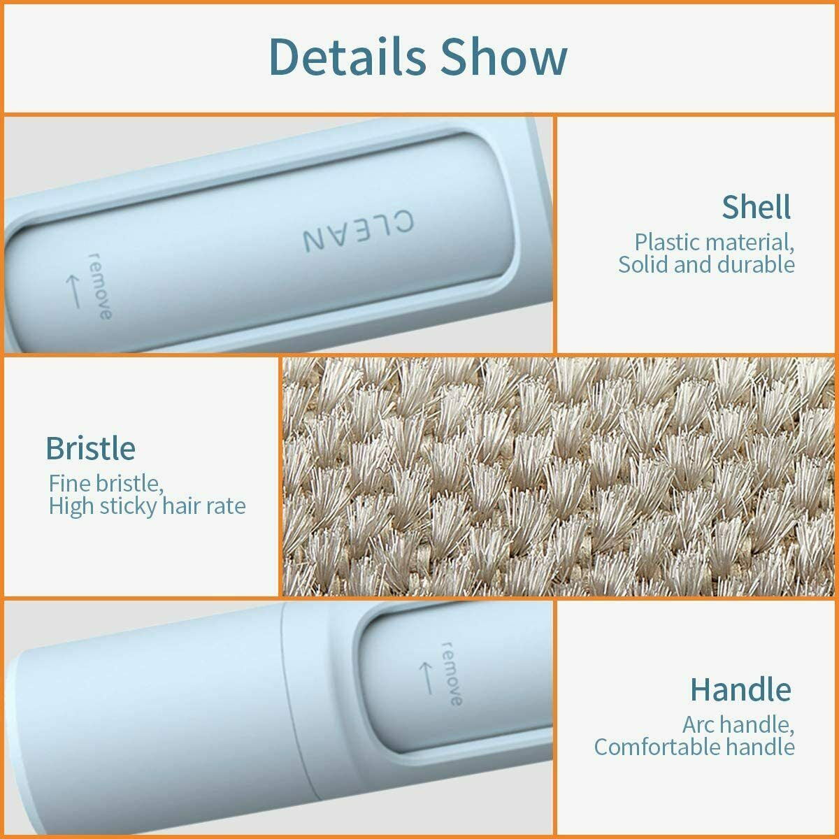 Pet Hair Remover Brush Dog and Cat Lint Remover Pet Fur with Self-Clean Brush Pet Hair Remover Brush