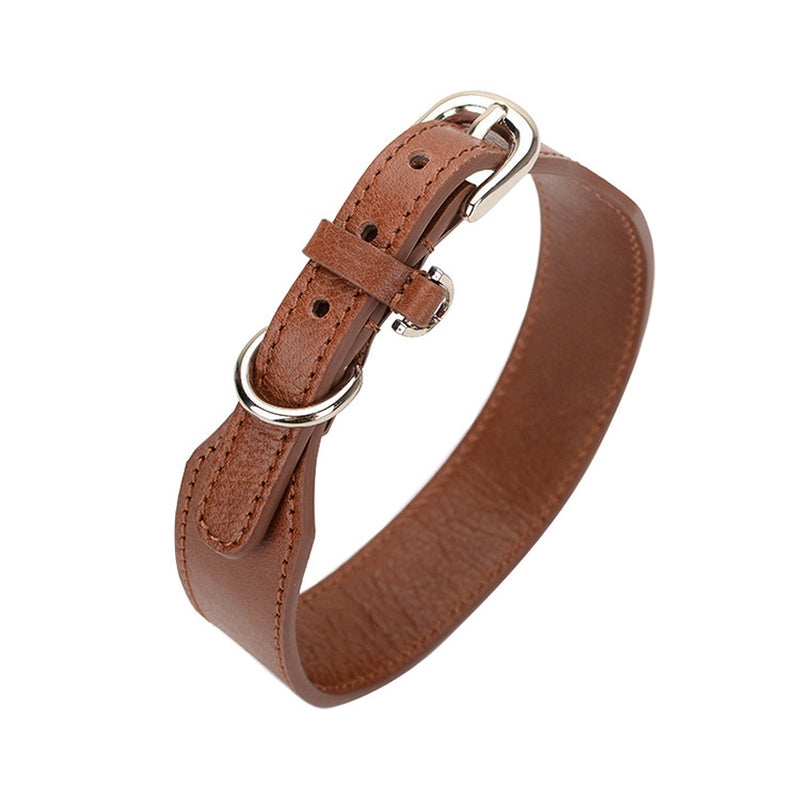 Luxury Dog Collar First Layer Cowhide Chic Collar High-End Dog