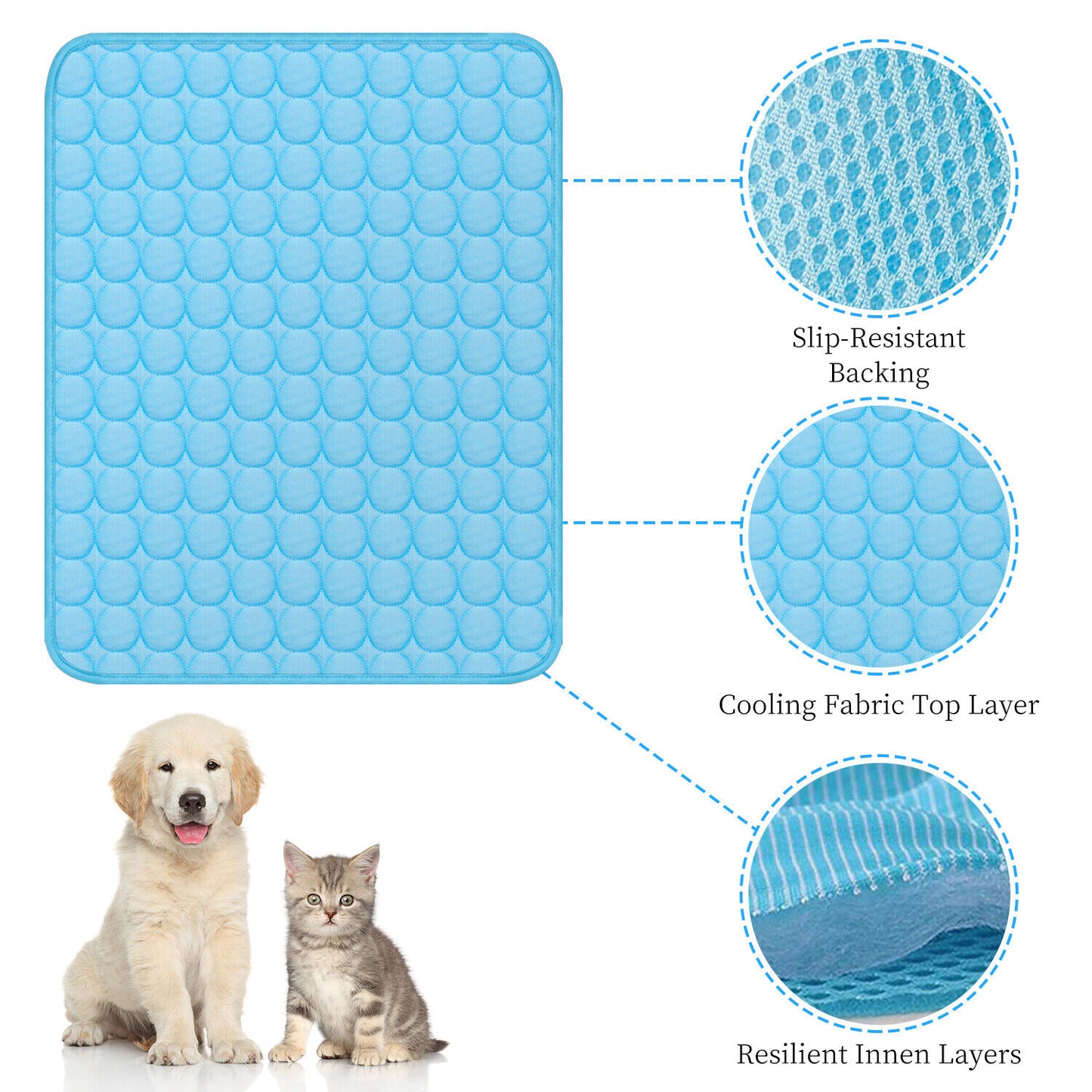 Pet Cooling Mat Cool Pad Cushion Dog Cat Puppy Blanket for Summer Sleeping Bed Dog Cooling Bed Pet Cooling Mat