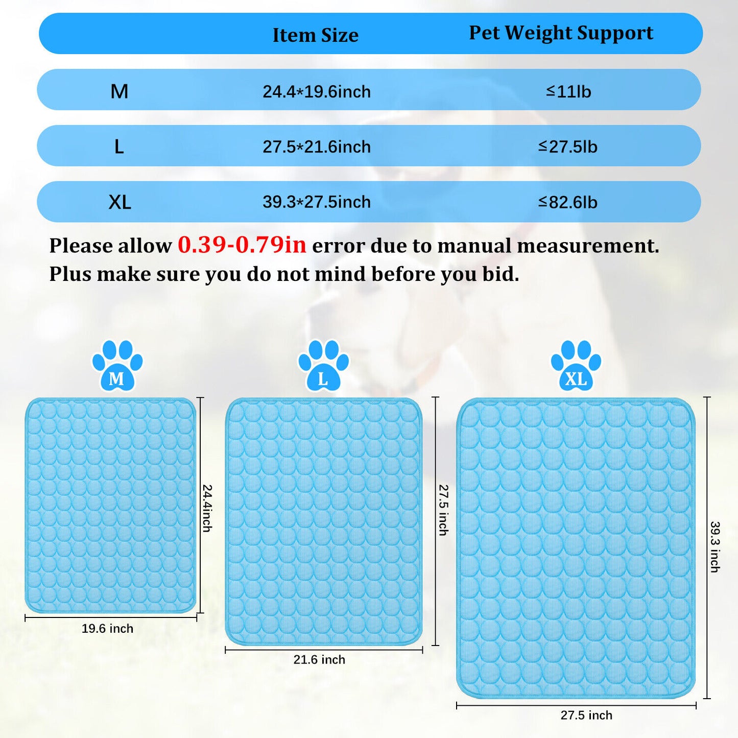 Pet Cooling Mat Cool Pad Cushion Dog Cat Puppy Blanket for Summer Sleeping Bed Dog Cooling Bed Pet Cooling Mat