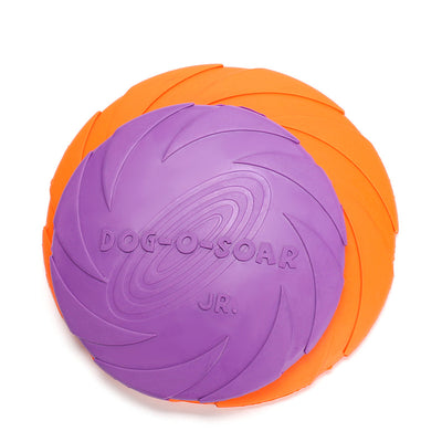 Dog Toy Rubber Frisbee Is Safe, Non-Toxic, Size, Multicolor, Optional Pet Training Supplies.